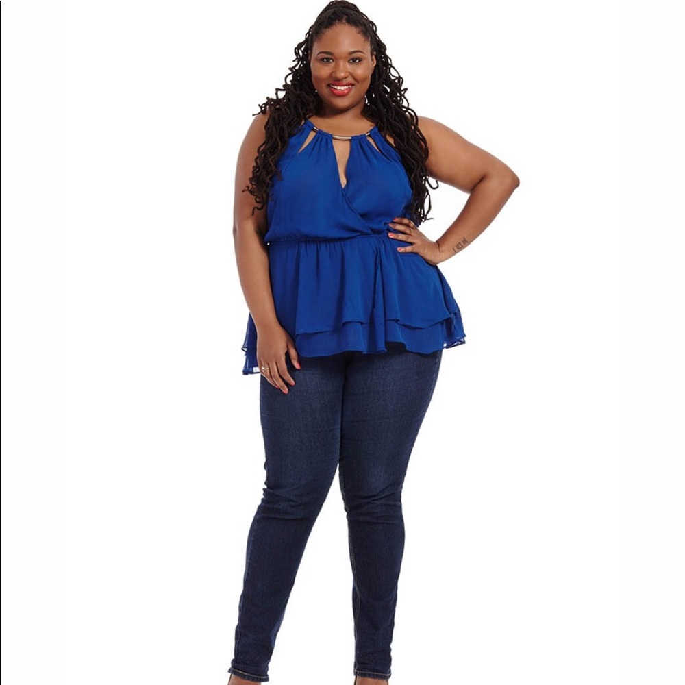 City chic peplum top SIZE 16 (small in city chic)